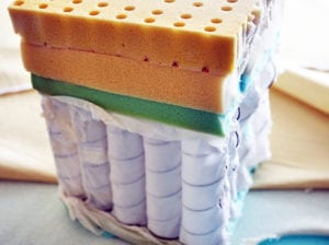 cross section of sapira mattress with innersprings