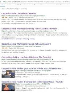Casper essential review on Google #1 to nonbiasedreviews.com