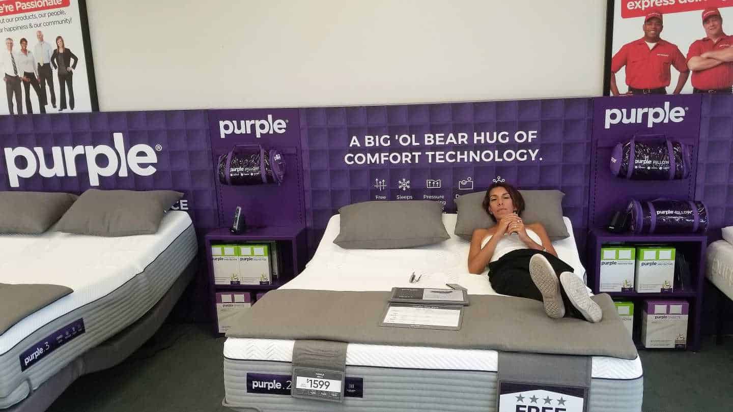 purple mattress weight