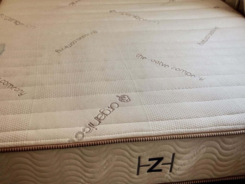 zenhaven mattress on an adustable bed frame.